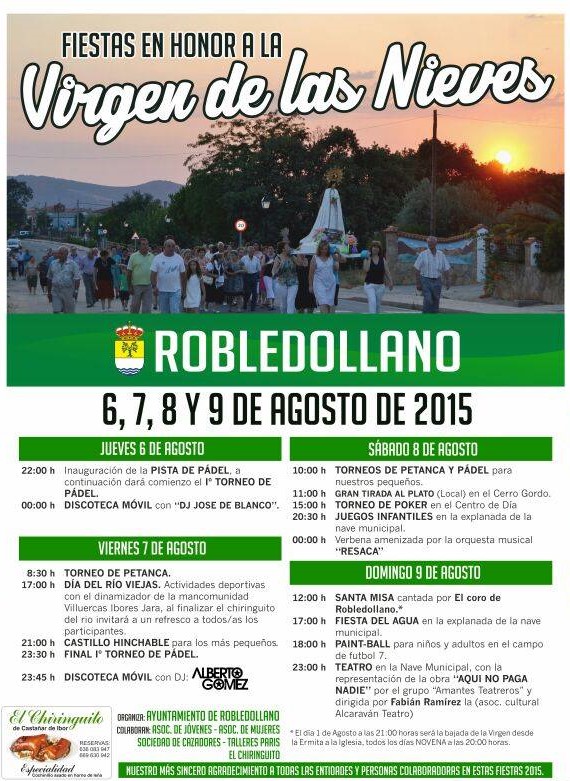 Fiestas en honor a la Virgen de las Nieves 2015 Robledollano